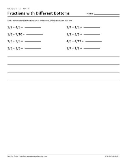Grade 4 to 5 long division worksheet